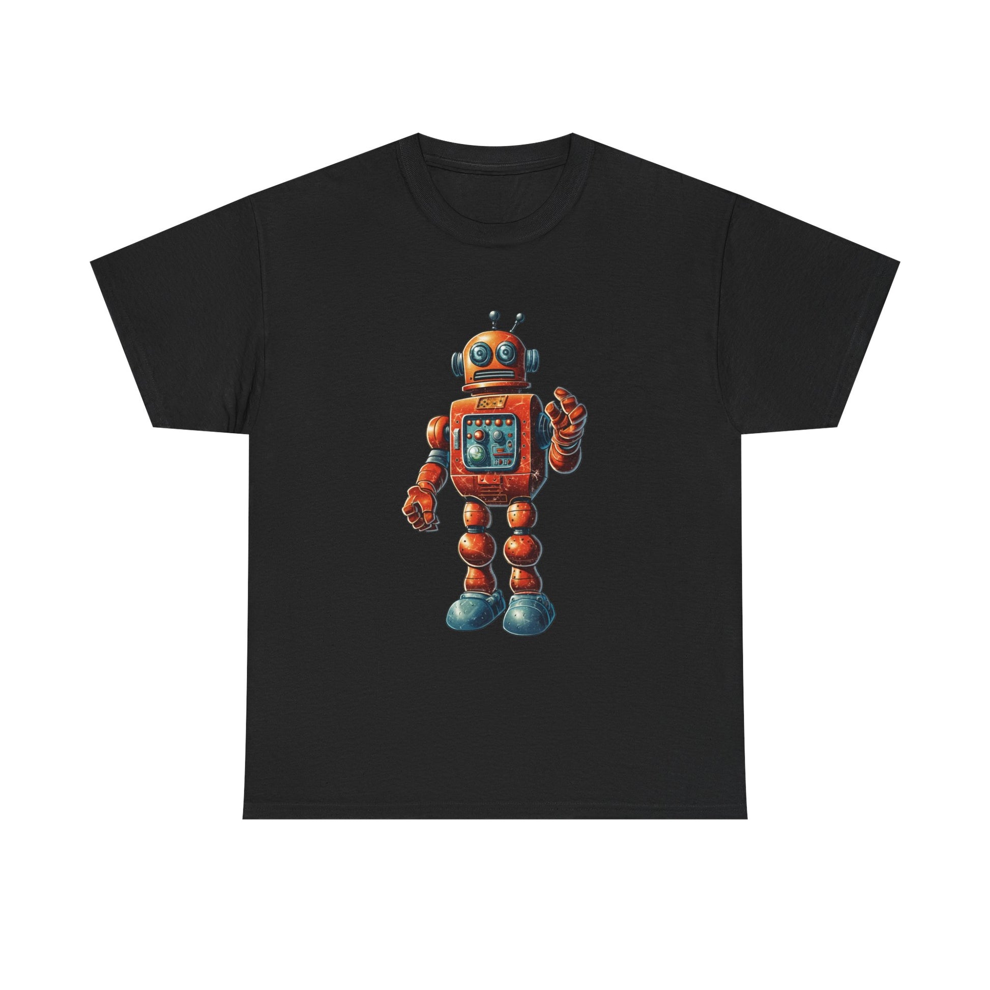 vintage sci fi robot art t shirt