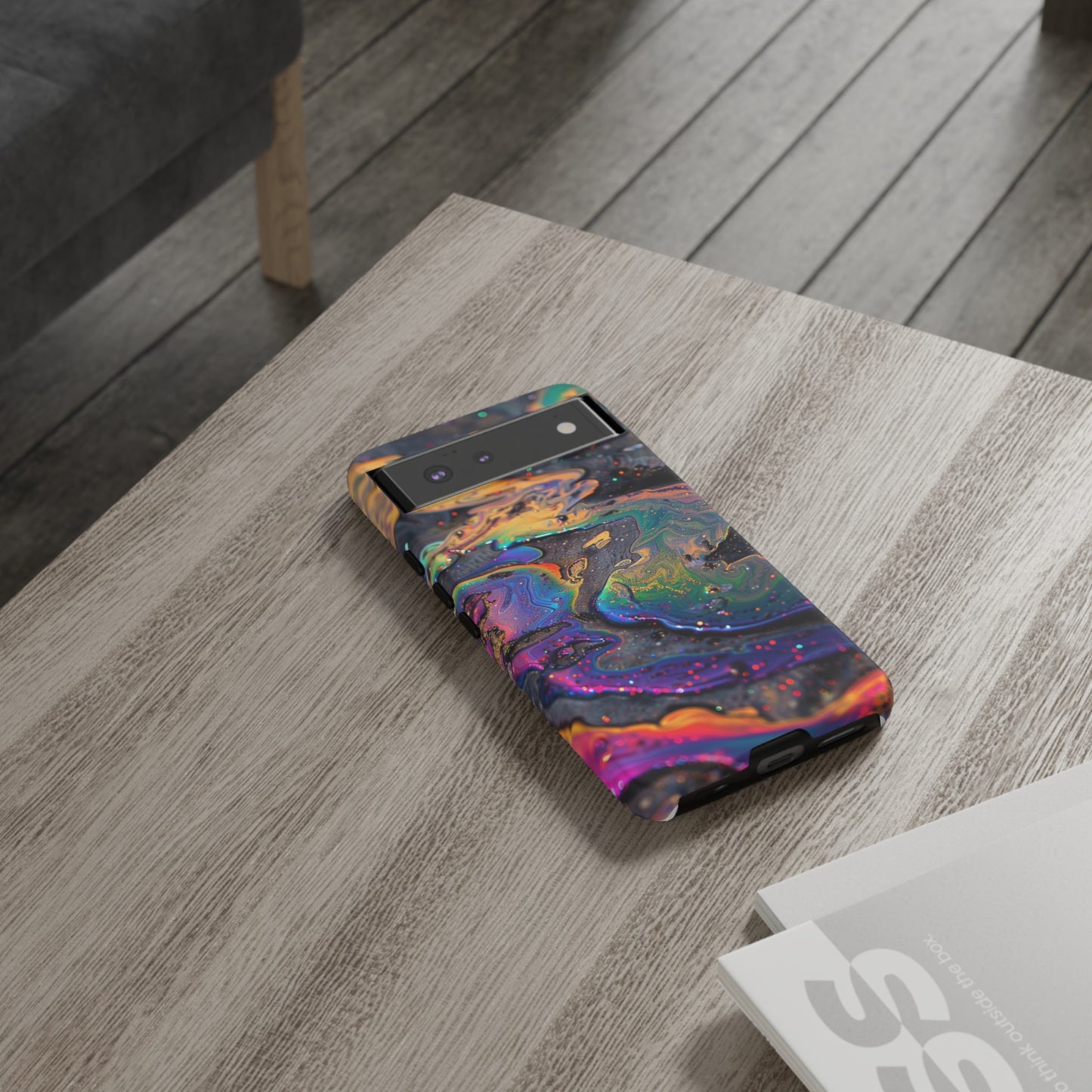 Opalescent Marbled Holographic Print Phone Case