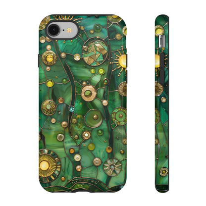 Green Celestial Stained Glass Mosaic Phone Case