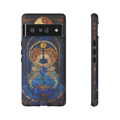 Gemini Astrology Stained Glass Phone Case