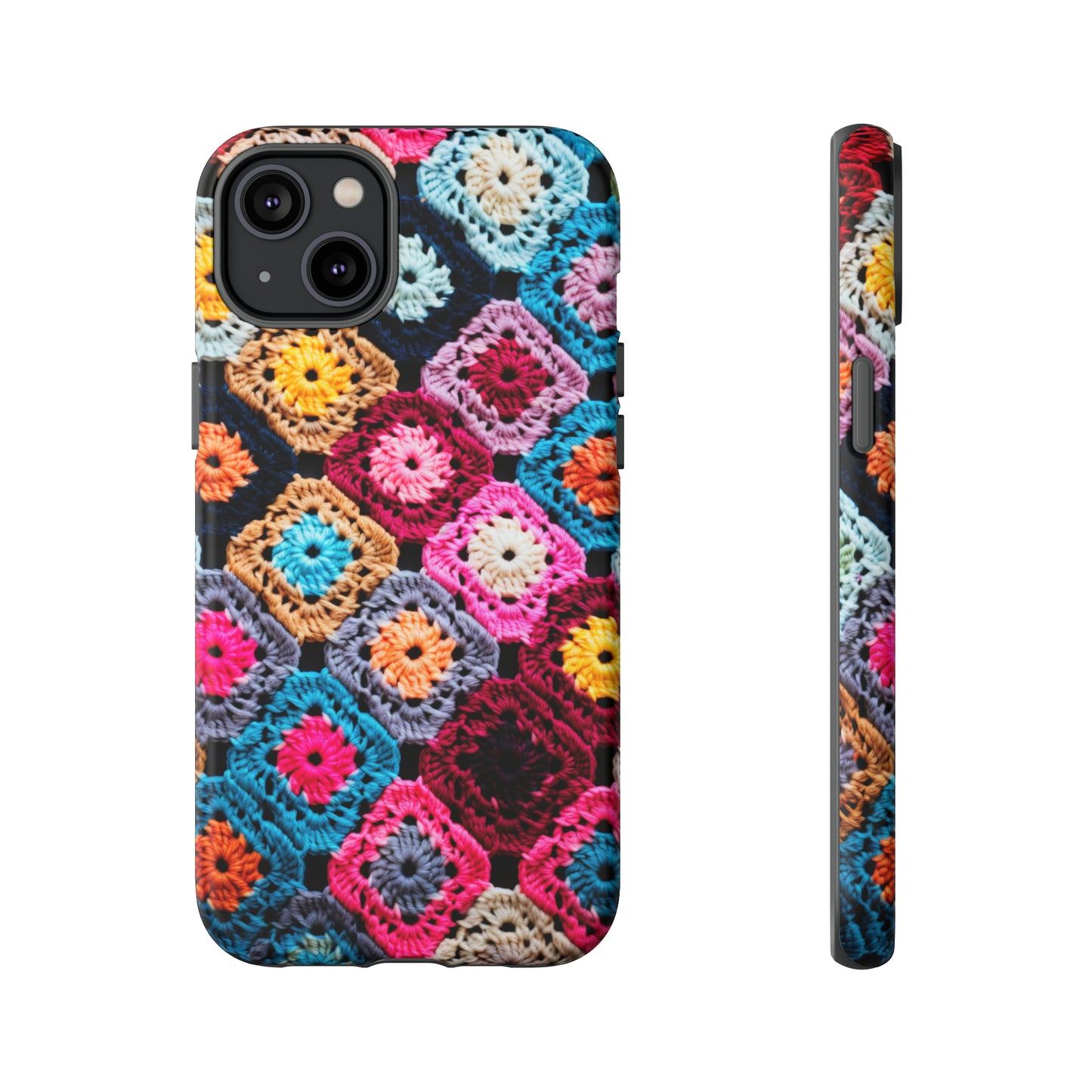 Vintage Floral Crochet Blanket Knit Look Phone Case