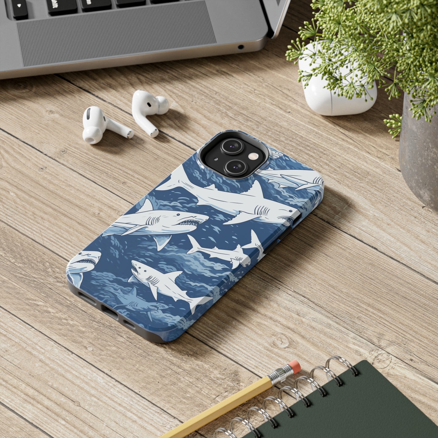 Shark Design: Dive into the Depths with an Aquatic Adventure iPhone Case