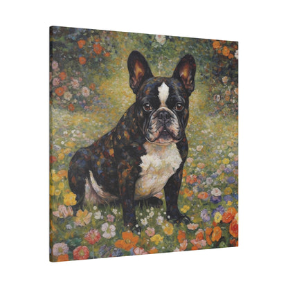 Black French Bulldog Wall Decor | Dog Art | Canvas Print