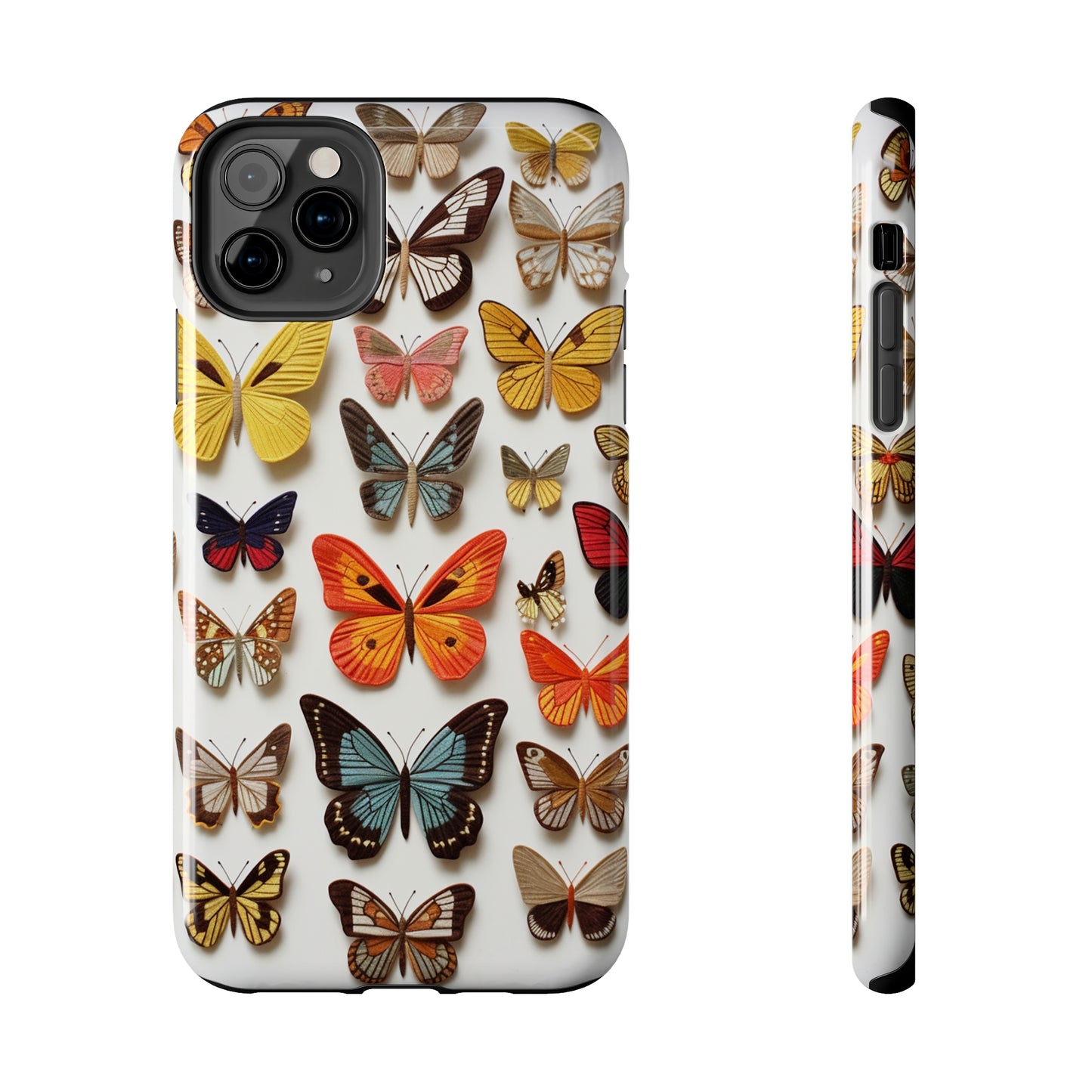 Elegant Embroidery: Delicate Butterfly iPhone Case – Crafted with Precision