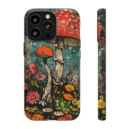 Trippy Magic Mushroom Retro Art Phone Case