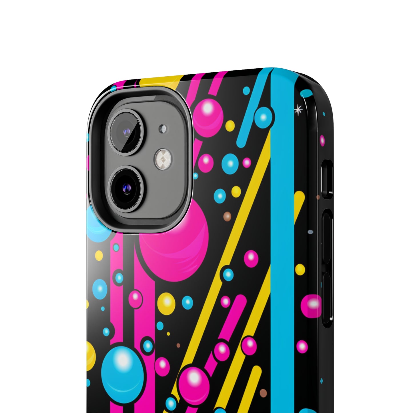 Retro Geometric Psychedelic iPhone Case | A Nostalgic Trip to Colorful Dimensions