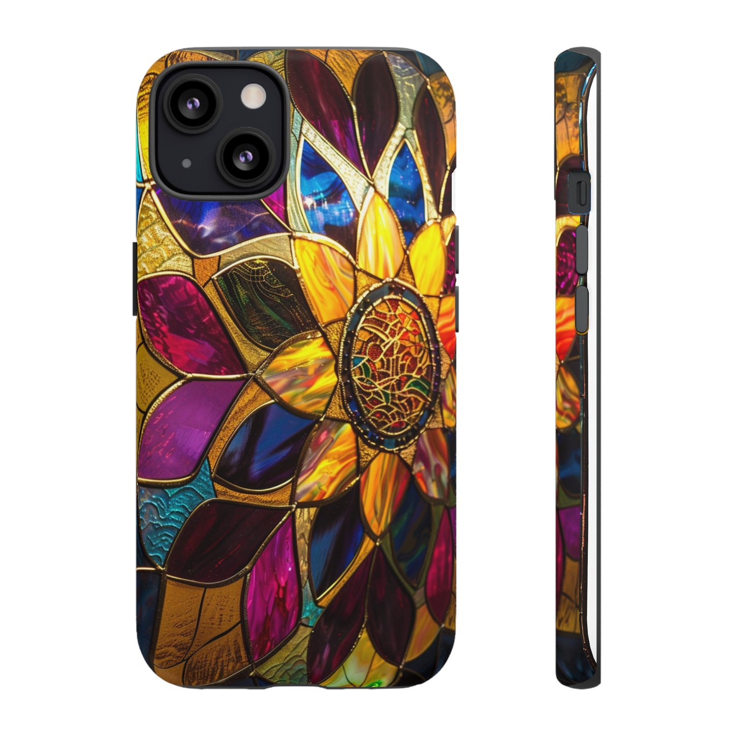 Cosmic Stained Glass Mandala Phone Case