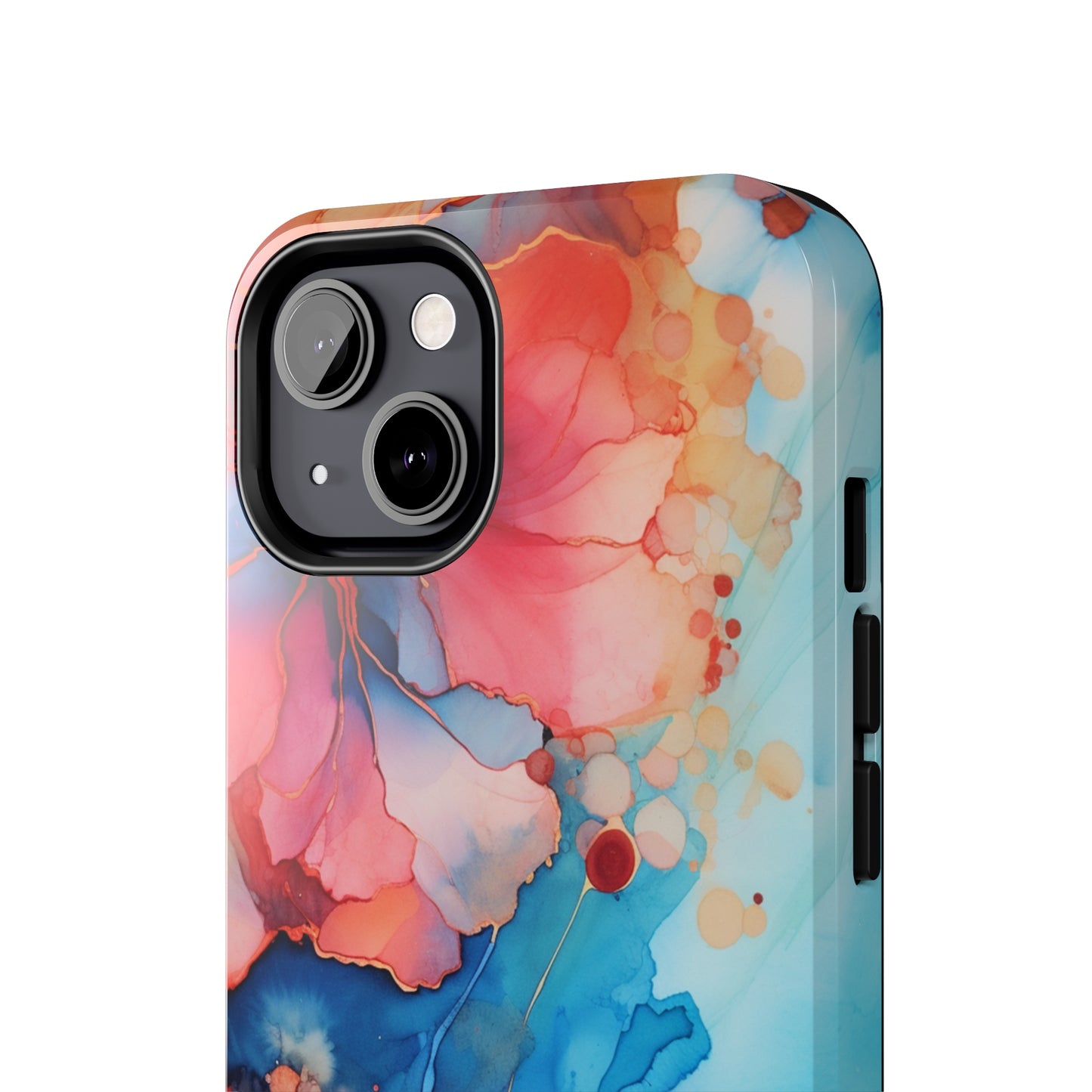 Marbled Floral Watercolor Phone Case | Embrace the Mesmerizing Multicolor Art