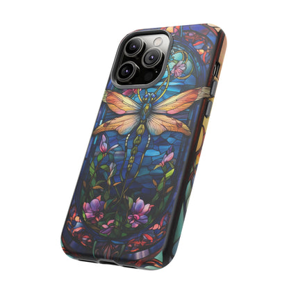 Art Nouveau Stained Glass Dragonfly Phone Case