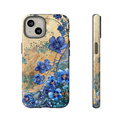 Forget Me Nots Vintage Color Splash Floral Design Phone Case