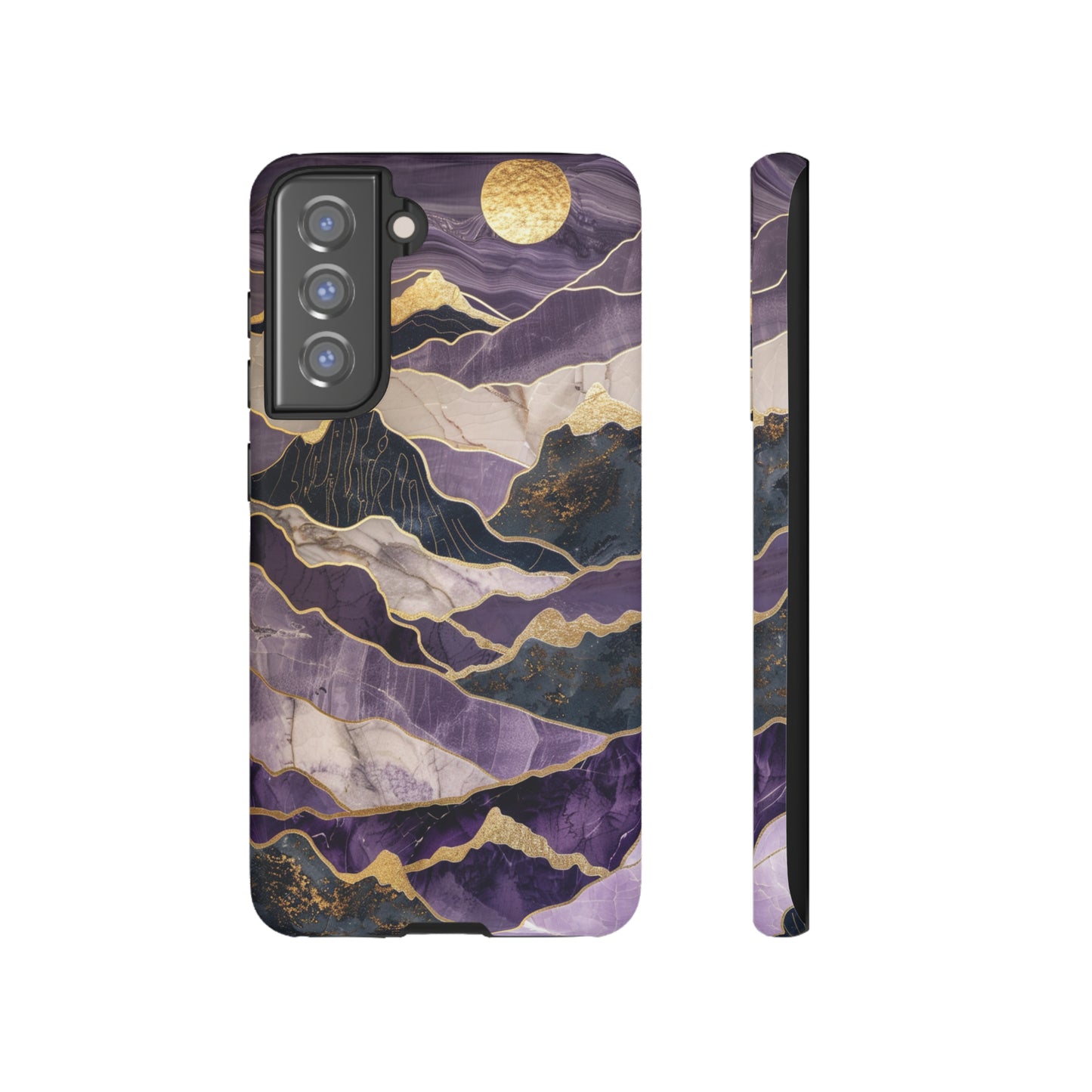 Abstract Purple Gold Mountain Phone Case