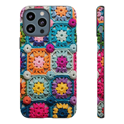 Vintage Crochet Blanket Look Phone Case