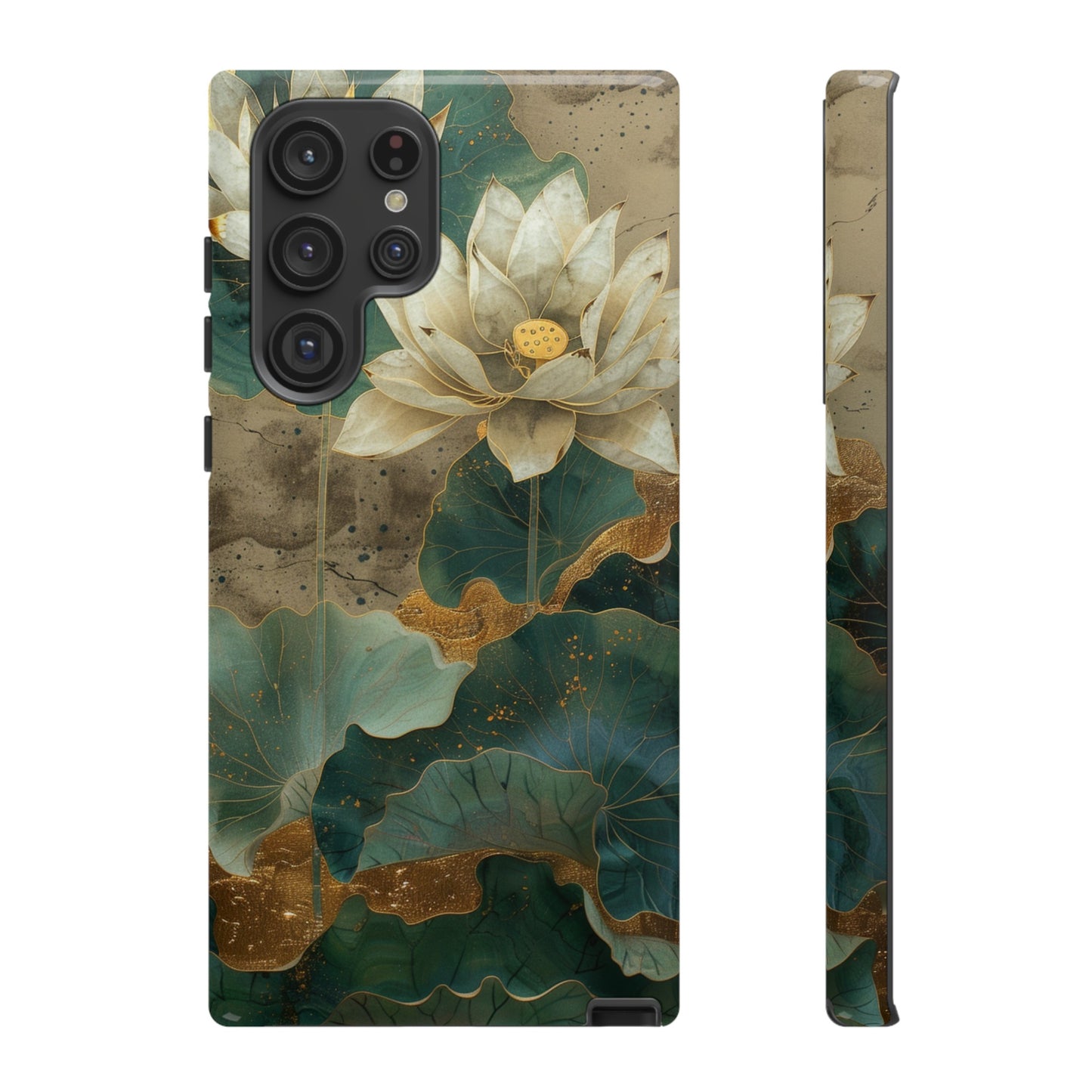 Zen Stained Glass Lotus Floral Design Phone Case