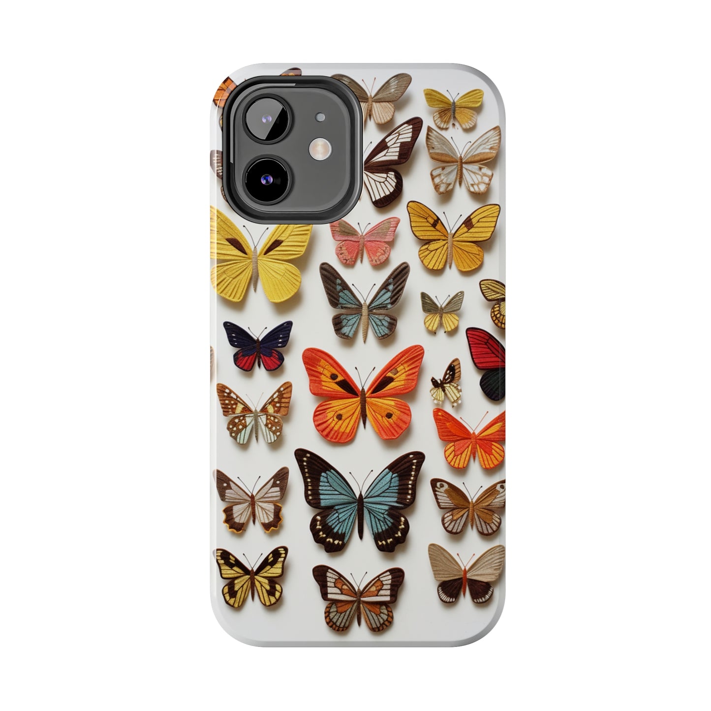 Elegant Embroidery: Delicate Butterfly iPhone Case – Crafted with Precision