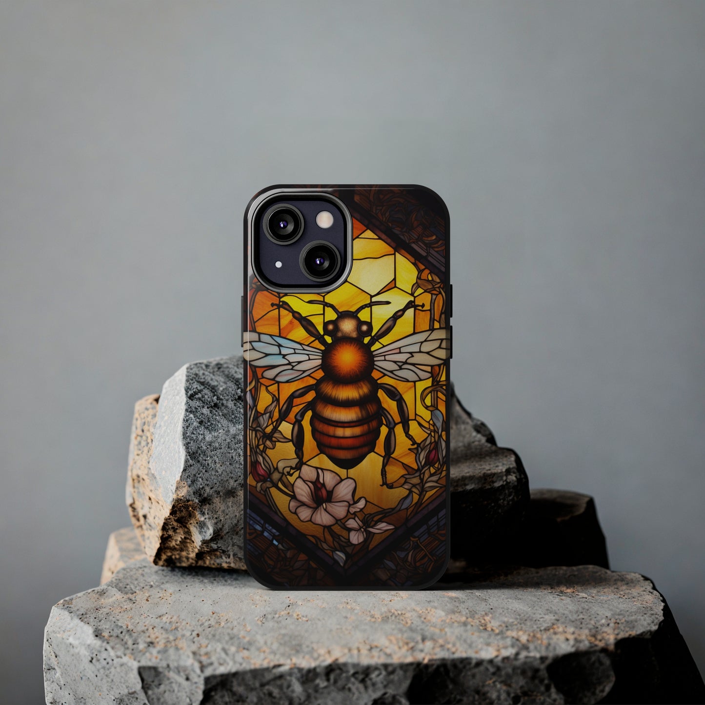 Stained glass Honey Bee iPhone Case | Embrace the Sweetness of Nature's Workers