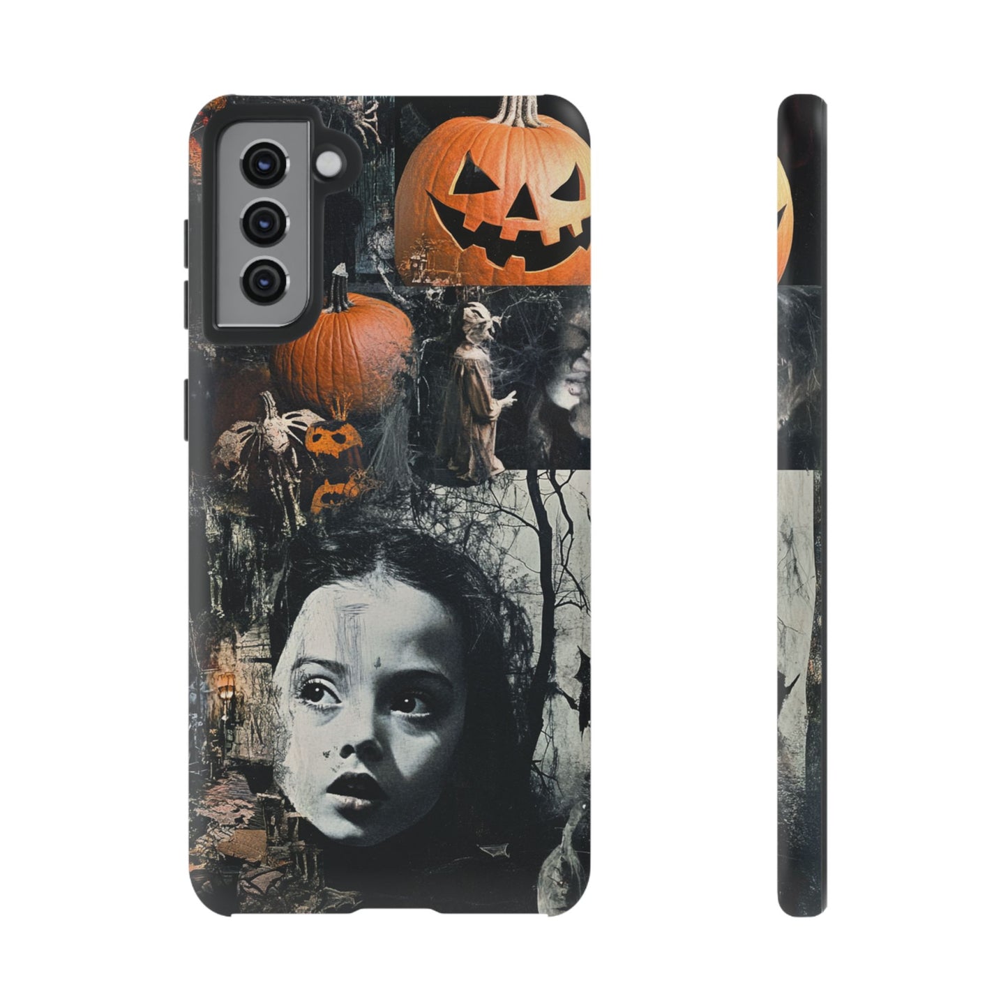 Vintage Halloween Collage Wednesday Goth Style Jackolantern Spooky Phone Cover