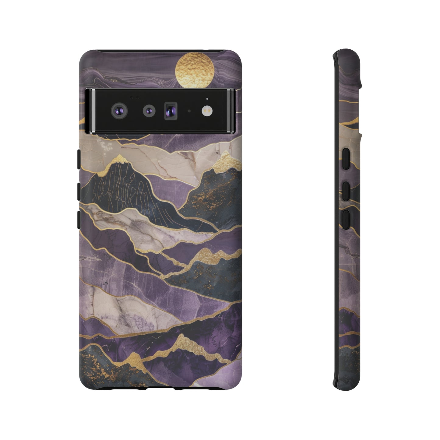 Abstract Purple Gold Mountain Phone Case