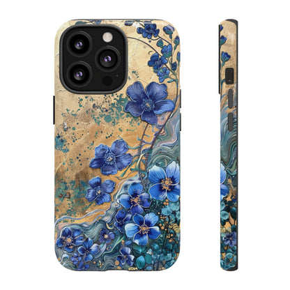 Forget Me Nots Vintage Color Splash Floral Design Phone Case