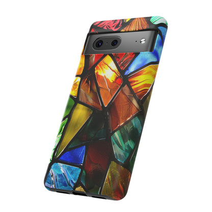 Color Explosion Abstract Stained Glass Phone Case