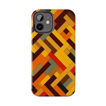 iPhone Tough Case: Intricate & Durable - The Weave Geometric Art Pattern