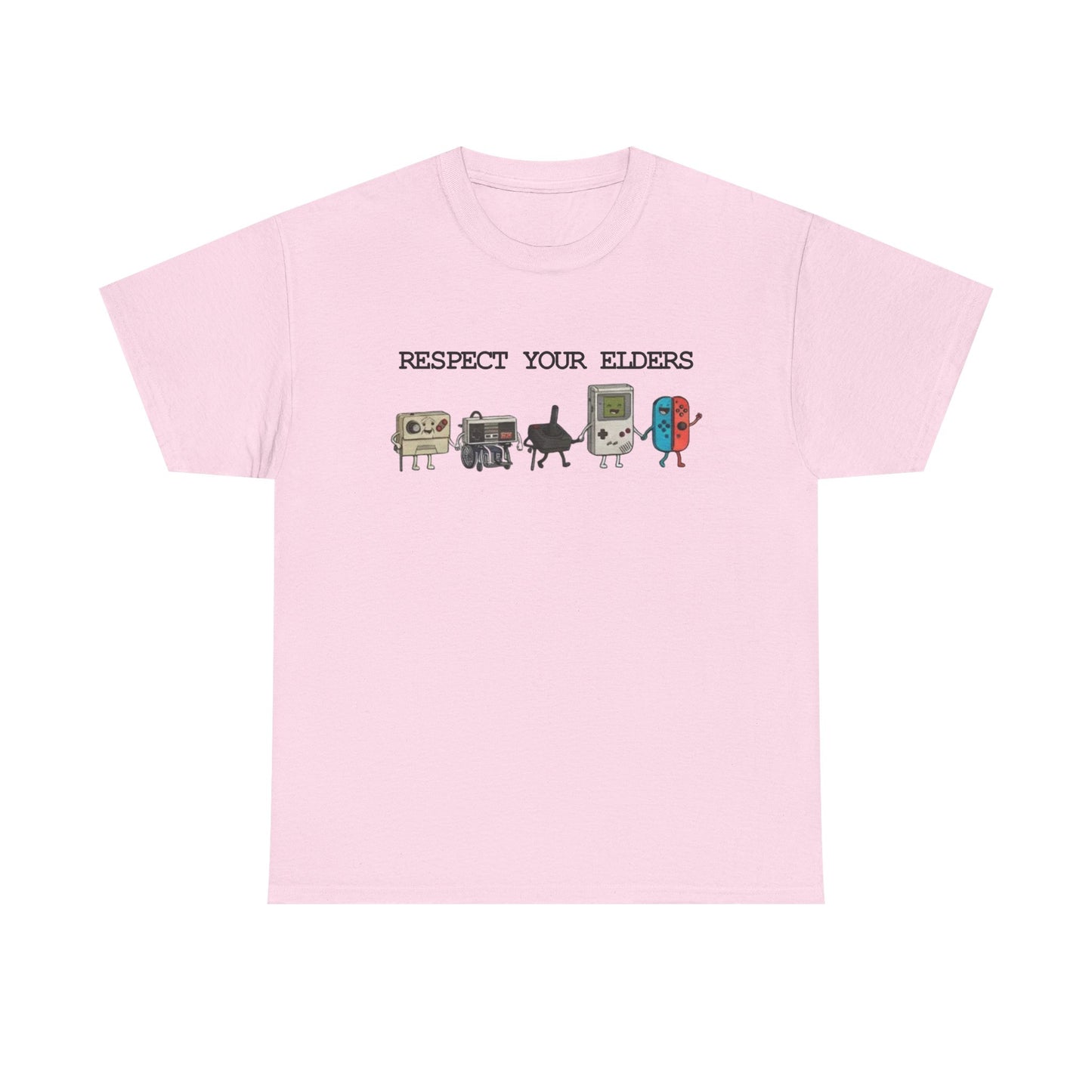 Respect Your Elders 80s Retro Gaming T Shirt Vintage Controller Nerd Tee