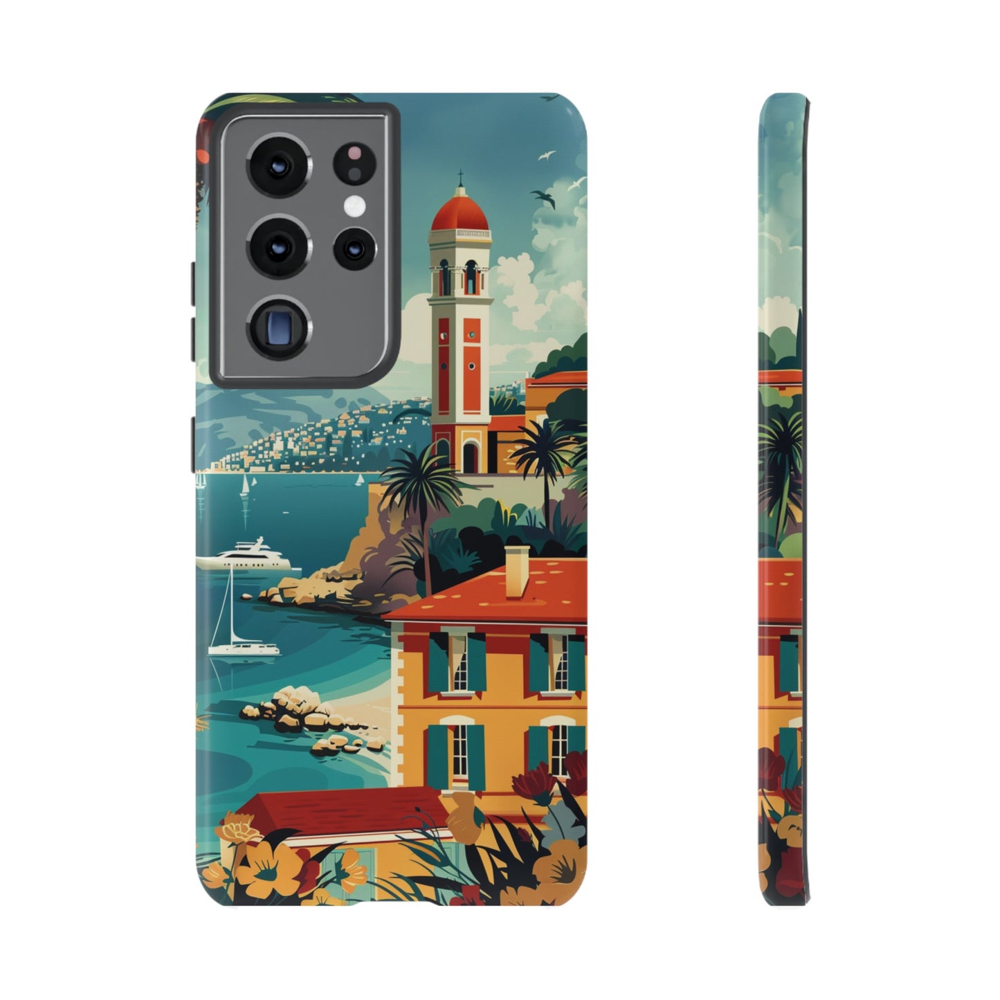 Midcentury French Riviera Landscape Painting Phone Case