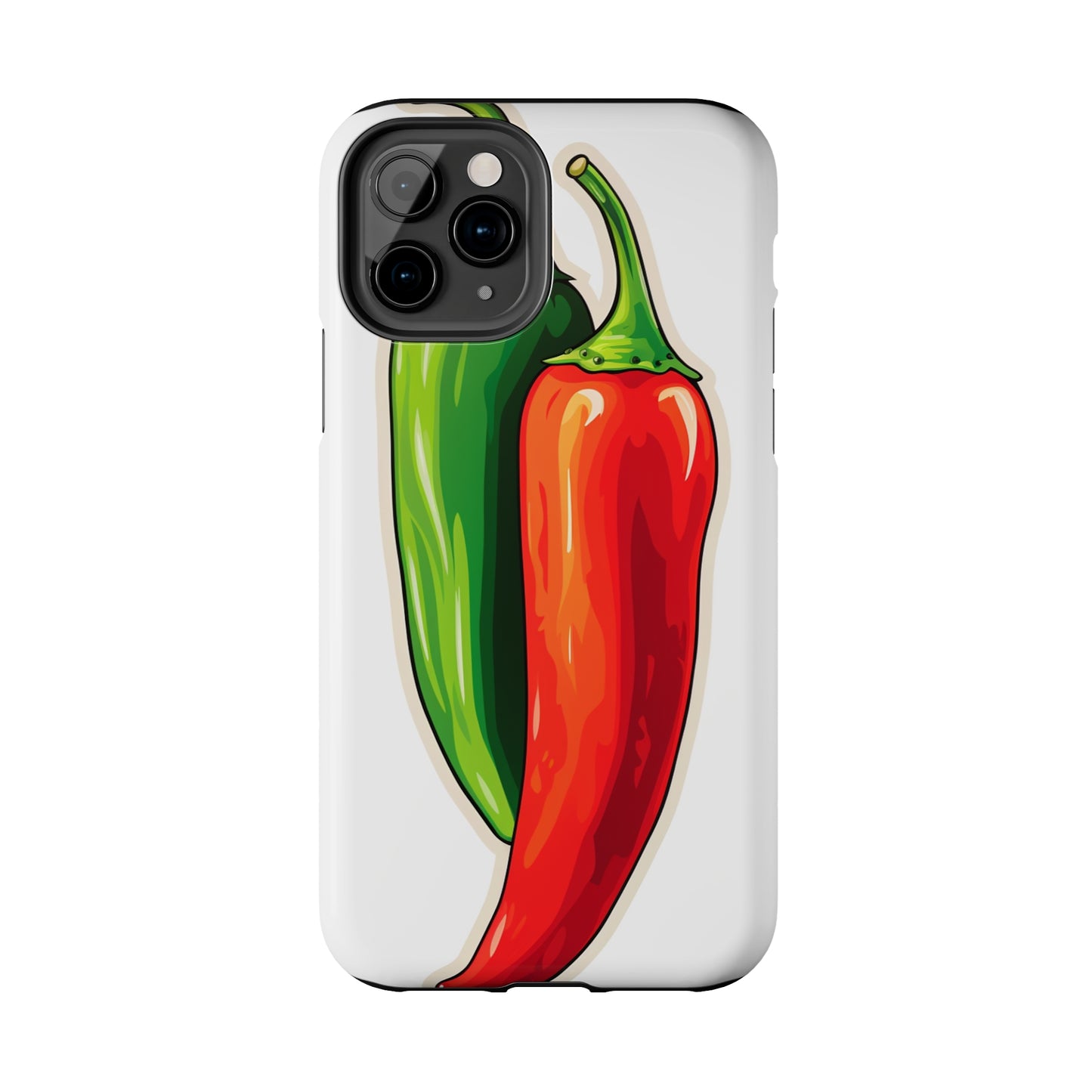 Green or Red Hot Chiles iPhone Case | New Mexico Fiery Flavors for Spice Lovers