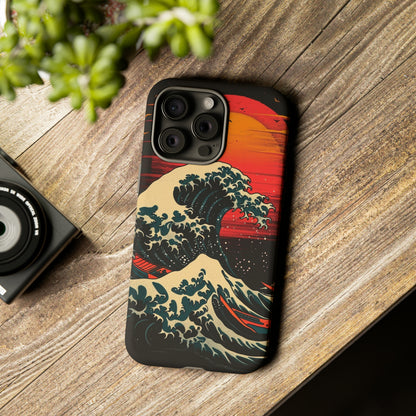 Great Wave off Kanagawa Retro Sunset