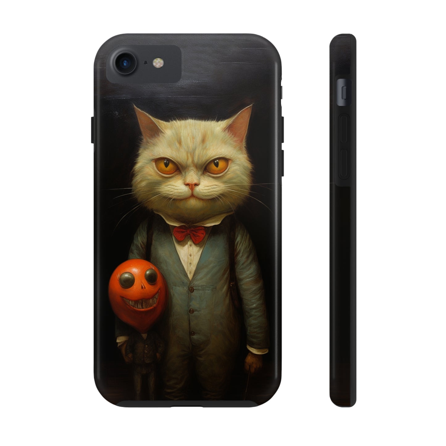 Creepy Spooky Halloween Cat iPhone Case | Dark Academia, Goth