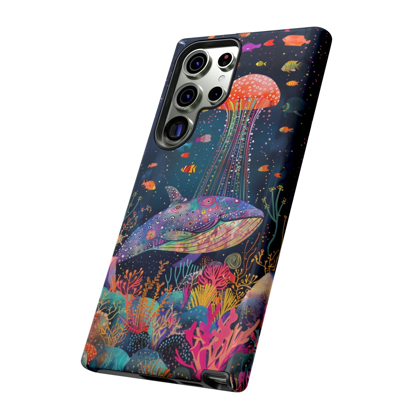 Whale Shark, Turtle, Jellyfish Phone Case