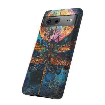 Full Moon Stained Glass Dragonfly Phone Cover