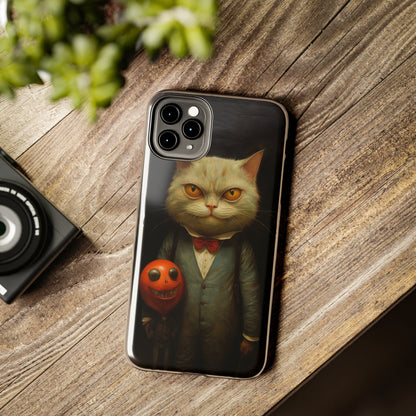 Creepy Spooky Halloween Cat iPhone Case | Dark Academia, Goth