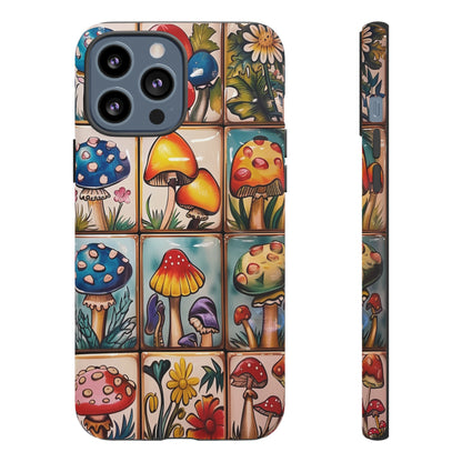 Trippy Magic Mushroom Tile  Abstract Art Phone Case