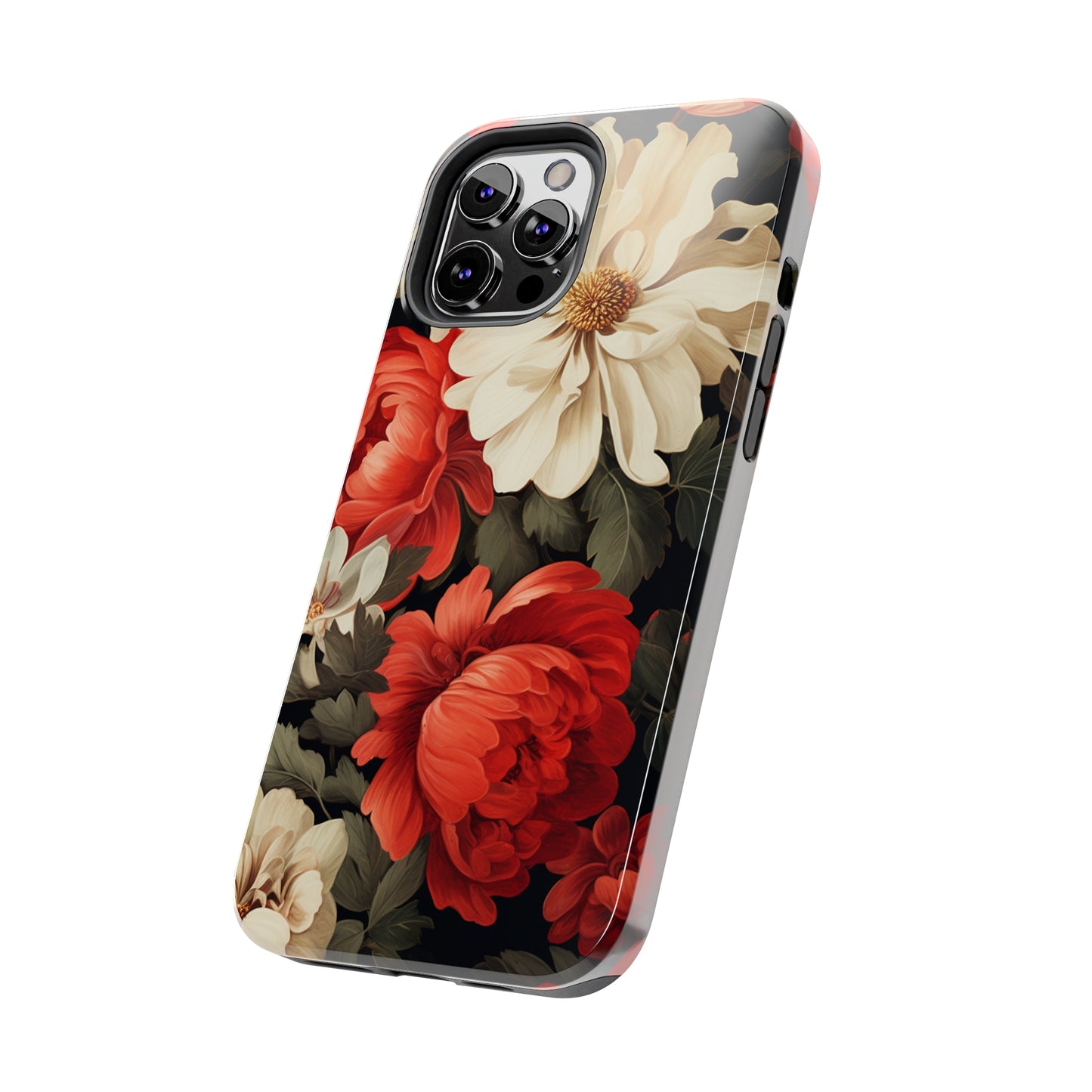 Vintage Floral Aesthetic Phone Tough Case | Antique Elegance for iPhone