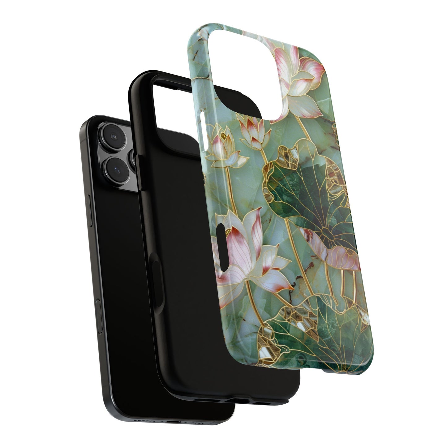 Elegant Floral Phone Case - Tough Cases with Lotus Design