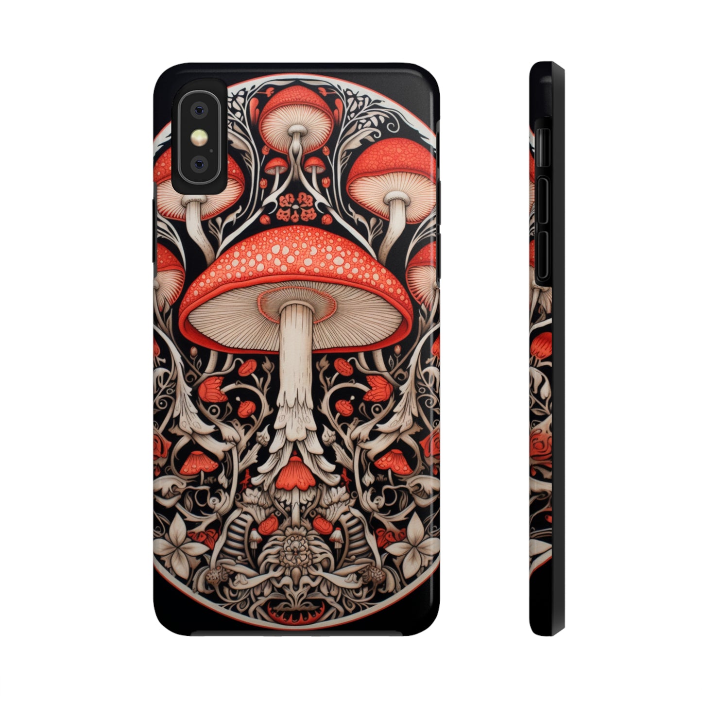 Mystical Mushroom Mandala Tough iPhone Case | Psychedelic Phone Cover