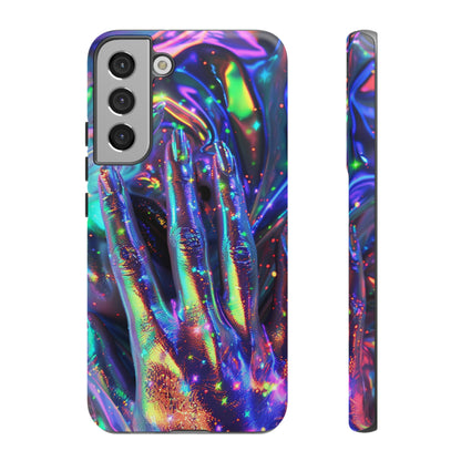 Marbled opalescent Holographic Print Phone Case