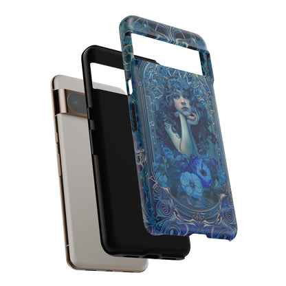 Blue Floral Art Nouveau Style Phone Case