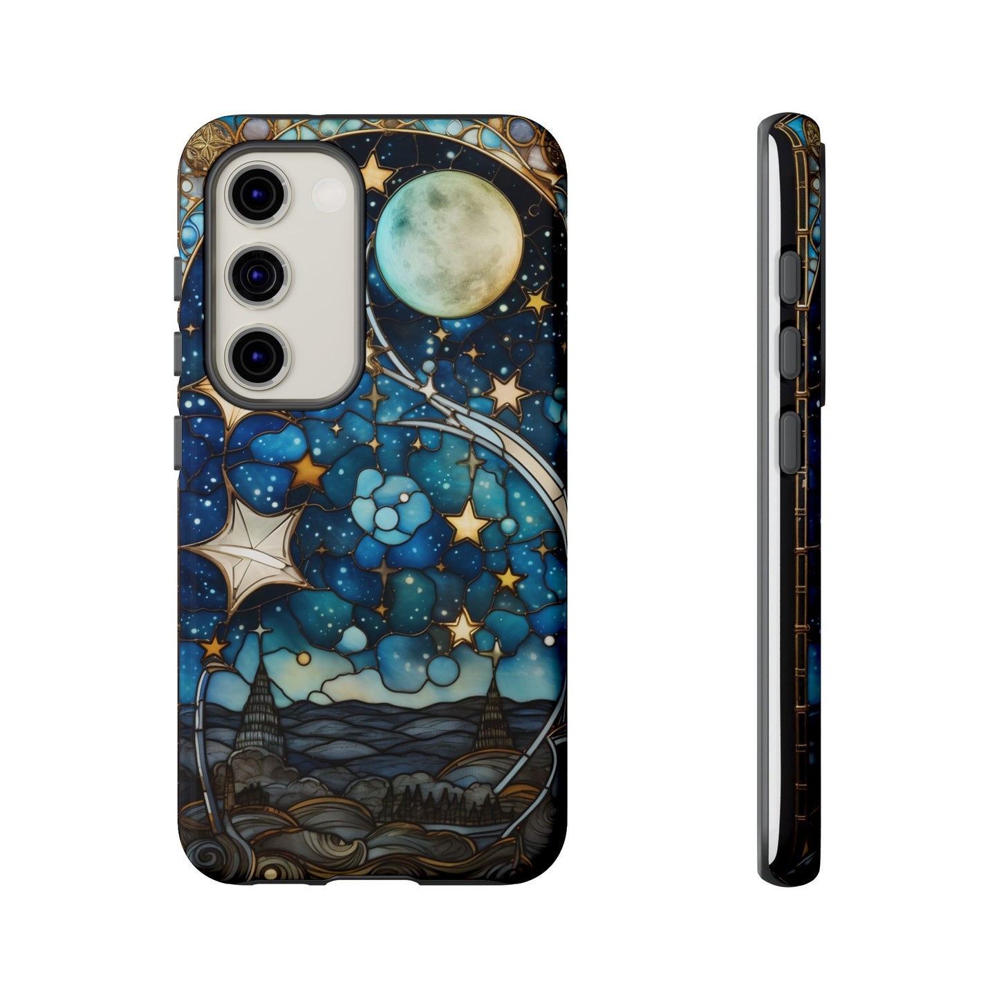 Boho Starry Night Stained Glass Artistry Phone Cover