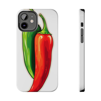 Green or Red Hot Chiles iPhone Case | New Mexico Fiery Flavors for Spice Lovers