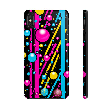 Retro Geometric Psychedelic iPhone Case | A Nostalgic Trip to Colorful Dimensions