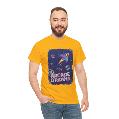 Asteroids Arcade Sci Fi T-Shirt Retro Gamer Gen X Nerd Tee