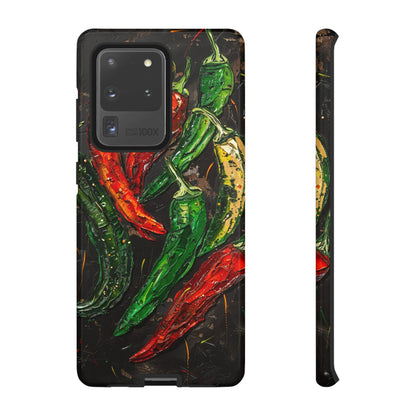 Green and Red Chili Peppers Phone Case