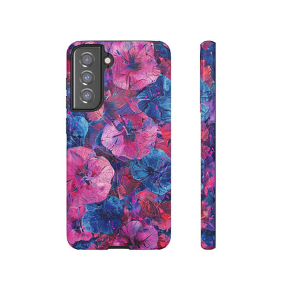 Magenta and Blue Color Floral Explosion Phone Case