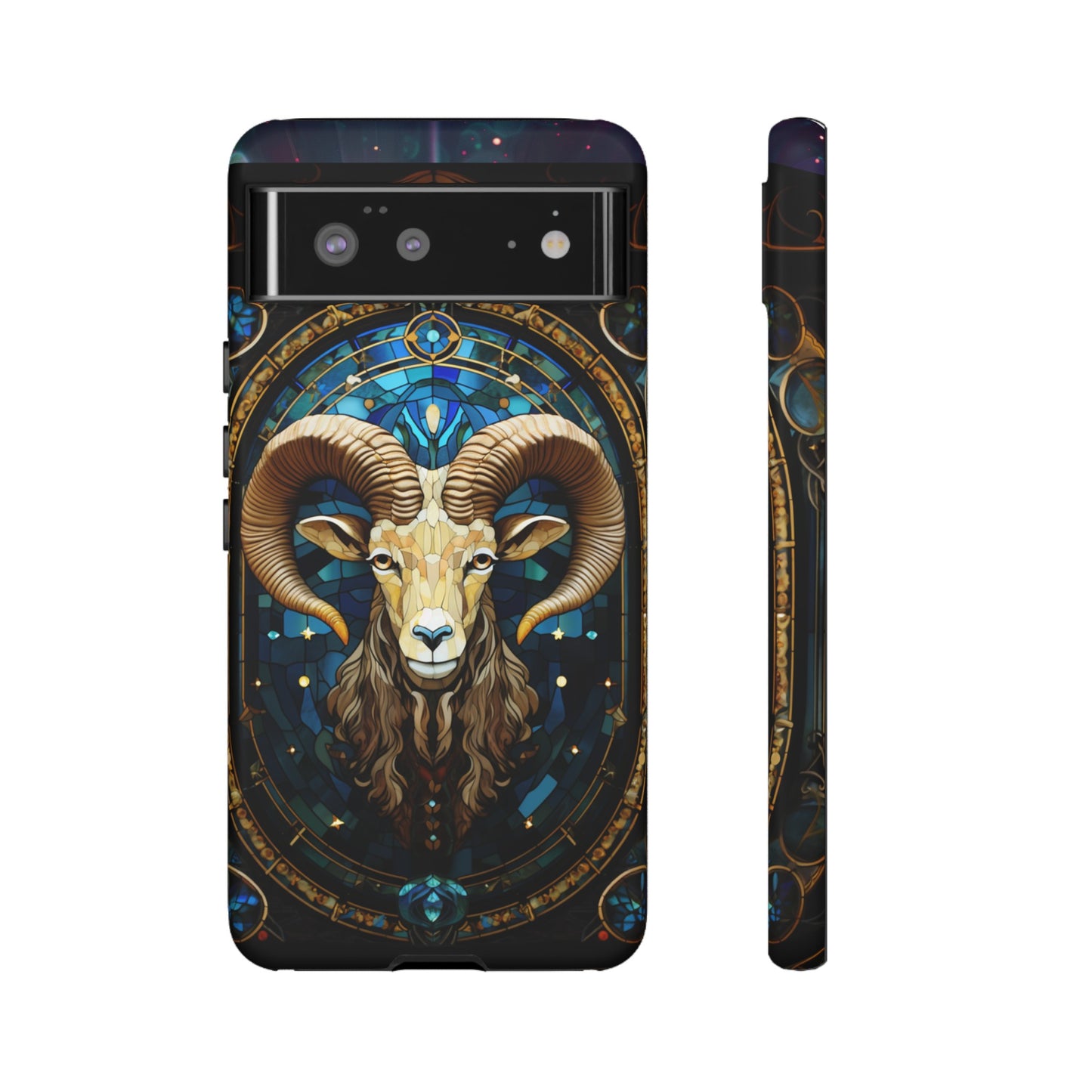 Aries Astrology Stained Glass Design Phone Case