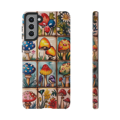 Trippy Magic Mushroom Tile  Abstract Art Phone Case