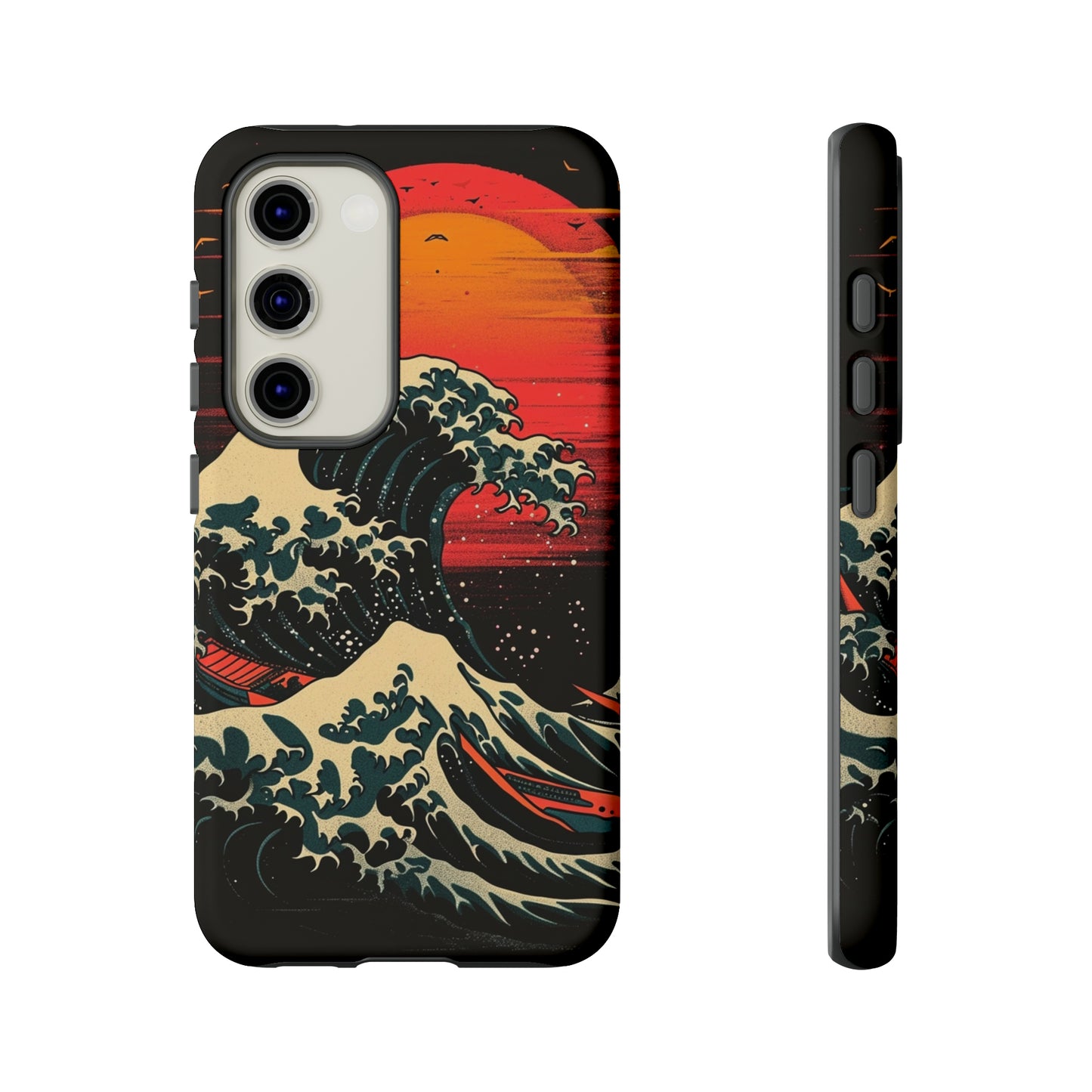 Great Wave off Kanagawa Retro Sunset