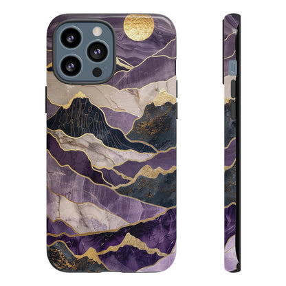 Abstract Purple Gold Mountain Phone Case