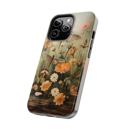 Dragonfly Floral Print iPhone Case | Nature-Inspired Elegance and Device Protection