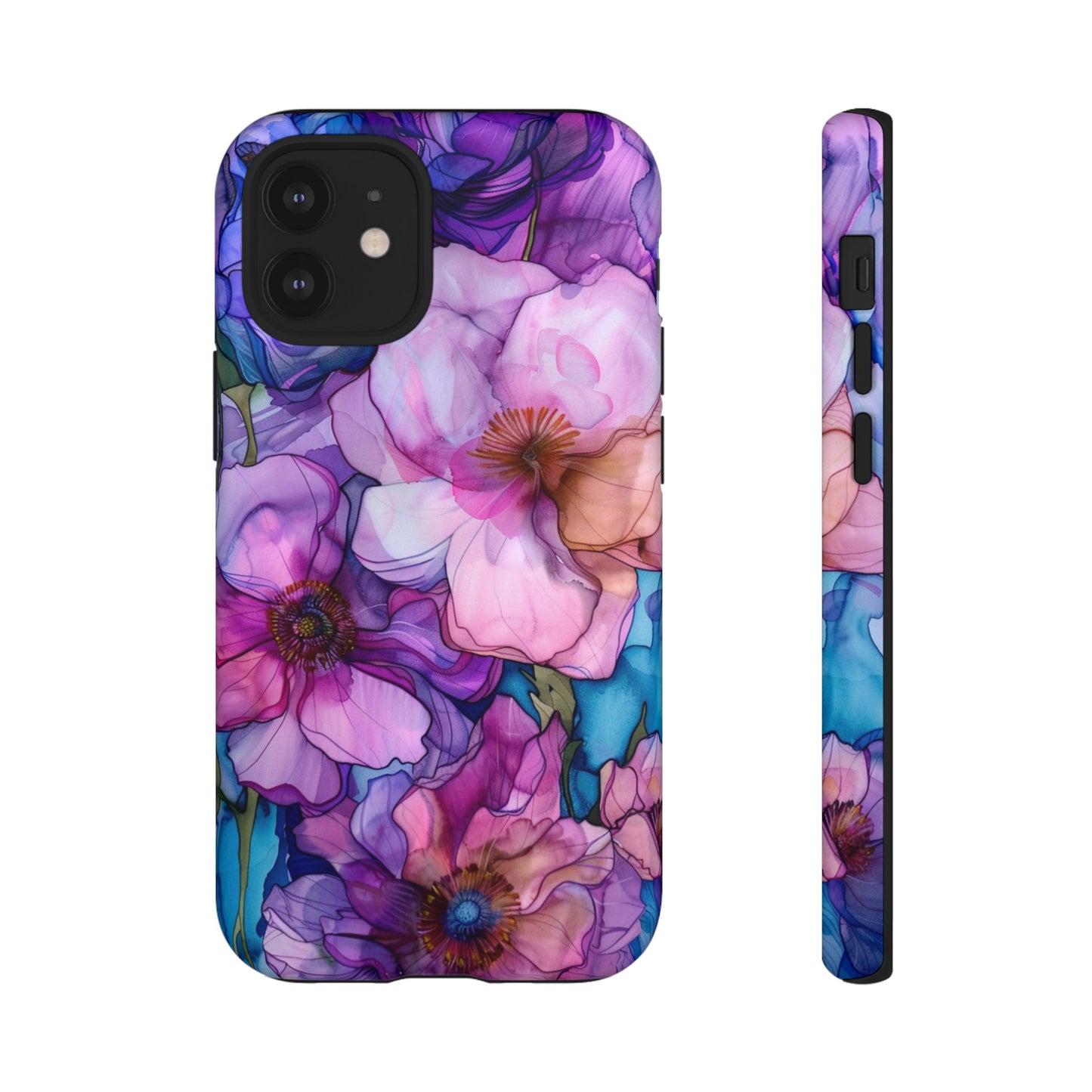 Purple Flower Stained Glass Phone Case